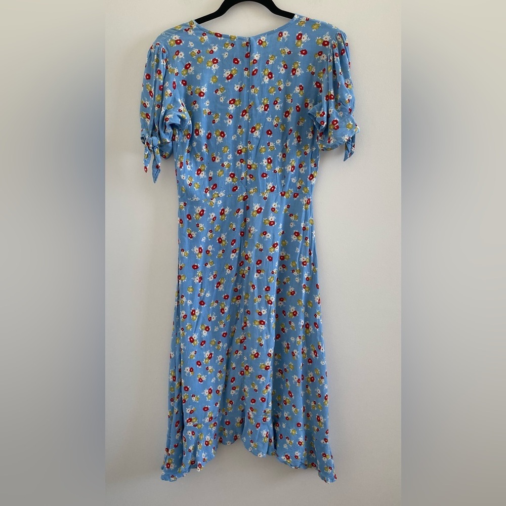 Faithfull The Brand Blue Erin Ditsy Floral Print Midi Dress Size 4 (Small) - Picture 9 of 12